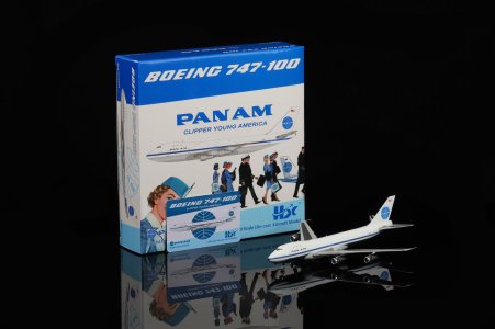 激レア 1/400 PANAM バンナム 747−100 747-100 1:400 Diecast Model - Blank Box BX-PAMC4741 - $59.95